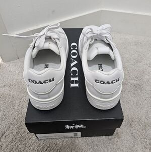 Authentic Coach Optic White Lowline Leather Sneakers